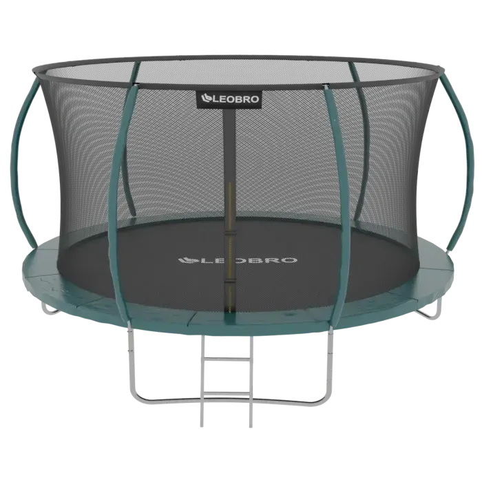 Батут с внутренней защитной сеткой 312 см LEOBRO Premium Pro 10FT Зеленый. Батут для детей