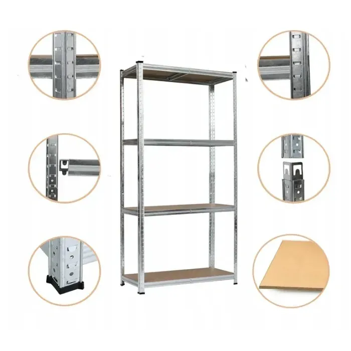 Стеллаж LEOBRO Premium 180x90x40 см, 175 кг/полка, 4 полки LB-R102 - для гаража, склада