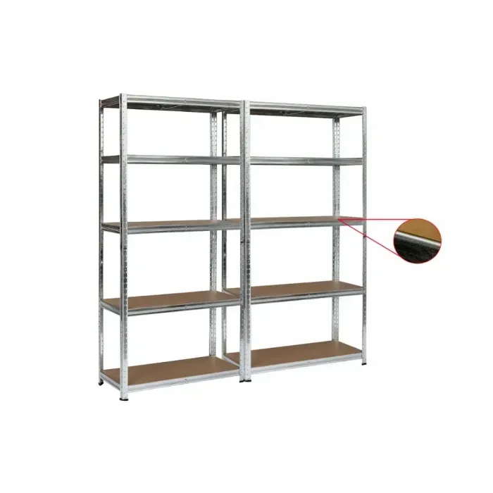 Набор из 2-х стеллажей LEOBRO Premium 150x140x30 см, 175кг/полка, 5 полок, для гаража, склада