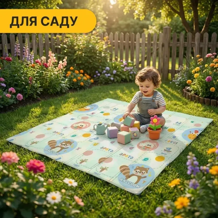 Детский игровой коврик LEOBRO 150x200x1 см (XPE) - мягкий, безопасный, гипоаллергенный для детей