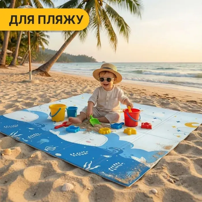 Детский игровой коврик LEOBRO 150x200x1 см (XPE) - мягкий, безопасный, гипоаллергенный для детей