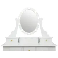 Косметичний туалетний столик з табуретом FUNFIT White LED (2785)