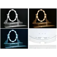 Косметичний туалетний столик з табуретом FUNFIT White LED (2785)