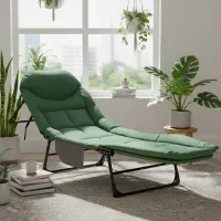 Раскладушка Leobro Green (LB-FB-M1-GRN) с матрасом, стальной каркас 200х64х32 см, до 150 кг