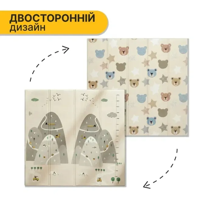 Детский игровой коврик LEOBRO 150x200x1 см (XPE) - безопасный, мягкий, гипоаллергенный для детей LB-1025