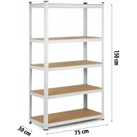 Стелаж Humberg White 150 х 75 х 30 см (HR-841)