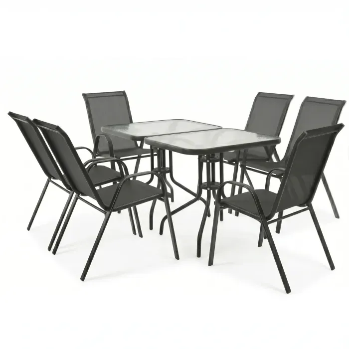 Комплект садових меблів LEOBRO Comfort Plus 6 крісел + 2 прямокутнх столика (LB-1053-2)