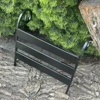 Полка-стол для мангала с крышей на 9-12 шампуров, металл/дерево, 36х34,5х12 см