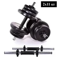 Набор гантелей 2x11 кг Neo-Sport наборные со сменными дисками