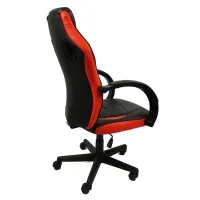 Кресло компьютерное офисное 7F RACER EVO на колесиках с откидной спинкой из экокожи Красное