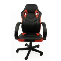 Кресло компьютерное офисное 7F RACER EVO на колесиках с откидной спинкой из экокожи Красное