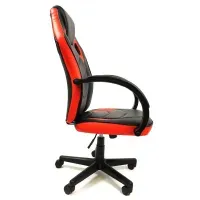 Кресло компьютерное офисное 7F RACER EVO на колесиках с откидной спинкой из экокожи Красное