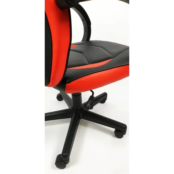Кресло компьютерное офисное 7F RACER EVO на колесиках с откидной спинкой из экокожи Красное