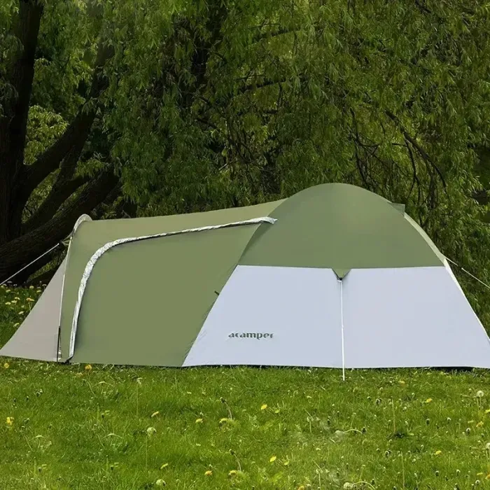 Палатка для отдыха 3-х местная Presto Acamper MONSUN 3 PRO - 3500мм Н2О - 3,4 кг с тамбуром цвет Серый