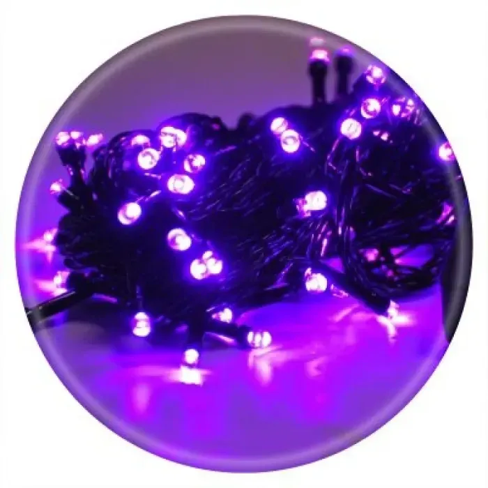 Гирлянда LED 30м Фиолетовая 500 LED: новогодняя светодиодная гирлянда на 220V, IP44