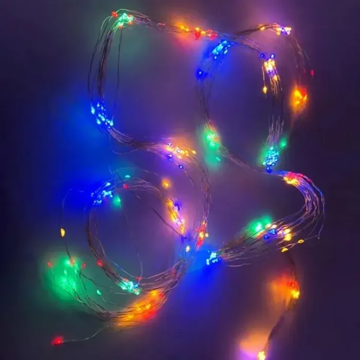 Гирлянда "Конский хвост" 2.4м, 460 LED, мультицвет, белый провод, для дома и улицы