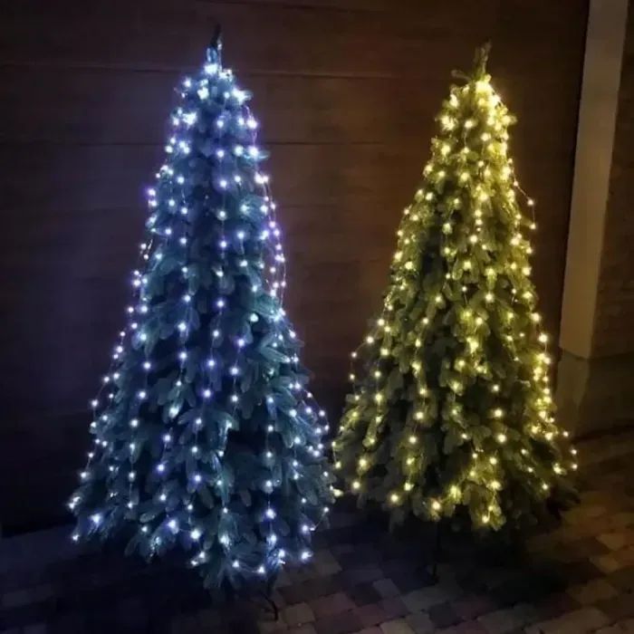 Гирлянда "Конский хвост" 2.4м, 460 LED, мультицвет, белый провод, для дома и улицы