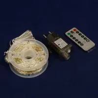Гирлянда Роса 100м 1000 LED Теплый Белый Свет Белый Провод - Светодиодная Гирлянда