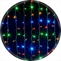 Гірлянда Водоспад 3x2м 320 LED (Штора, Кольорова) Новорічна, Вулична, 8 Режимов, IP44