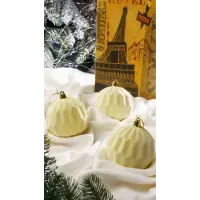 Новорічні кулі 18 шт Фацет Оксамит Жовтий 8 см. Кулі на ялинку. Ялинкові іграшки