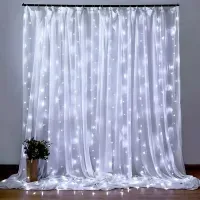 Гірлянда Штора Роса 2x2м Біла 200 LED: Світлодіодна для дому, декор, IP44, 7 режимів