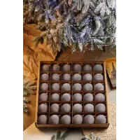 Новорічні кулі 36 шт Оксамит Сірий 8 см. Оксамитні іграшки на ялинку