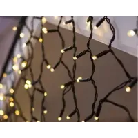 Уличная LED гирлянда Бахрома 3x0.8м, тепло-белая, IP44, с коннектором, для дома и улицы