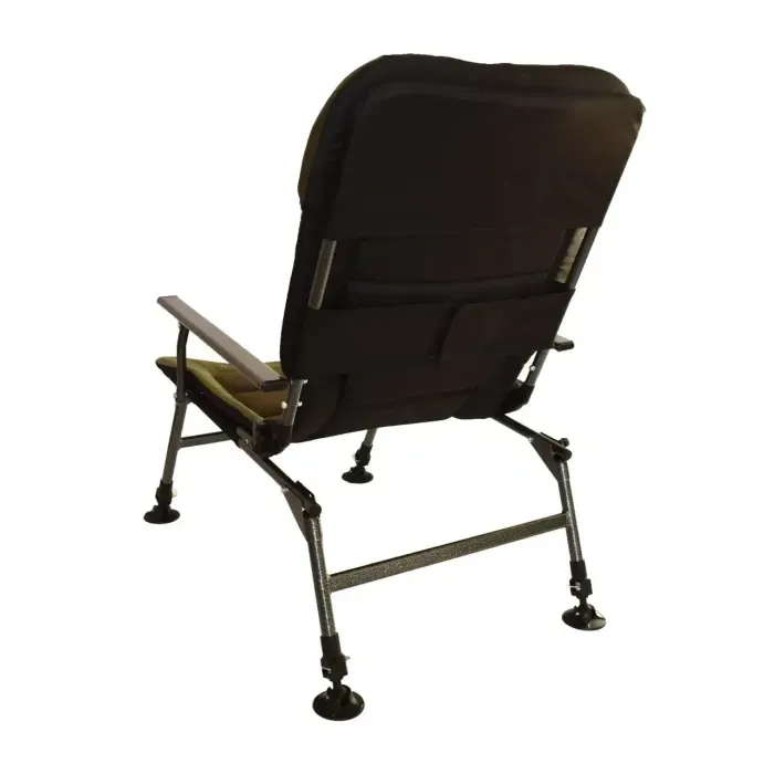 Карпове крісло Novator Vario Elite XL до 150 кг, регульована спинка/ніжки, фліс/Оксфорд 600D, хакі