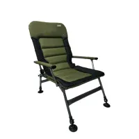 Кресло для рыбалки Novator SR-14 Easora Comfort Recline, темно-зелёное, до 150 кг