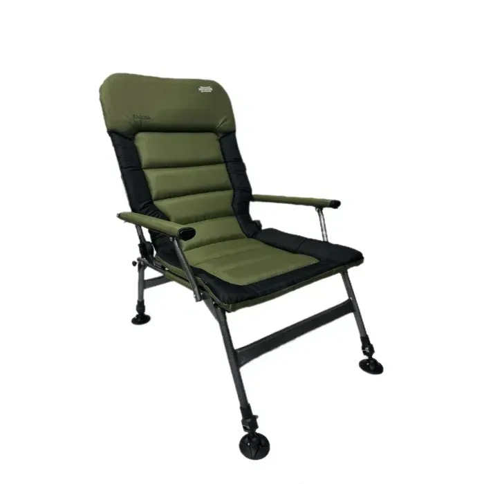 Кресло для рыбалки Novator SR-14 Easora Comfort Recline, темно-зелёное, до 150 кг