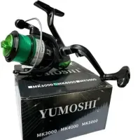 Катушка YUMOSHI MK4000 GREEN (12+1) с леской: спиннинг/фидер, 4000, зеленая, недорогая