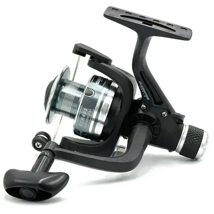 Катушка GLADIATOR CTR 4000 (6+1) для рыбалки: задний фрикцион, графит, 7 подшипников
