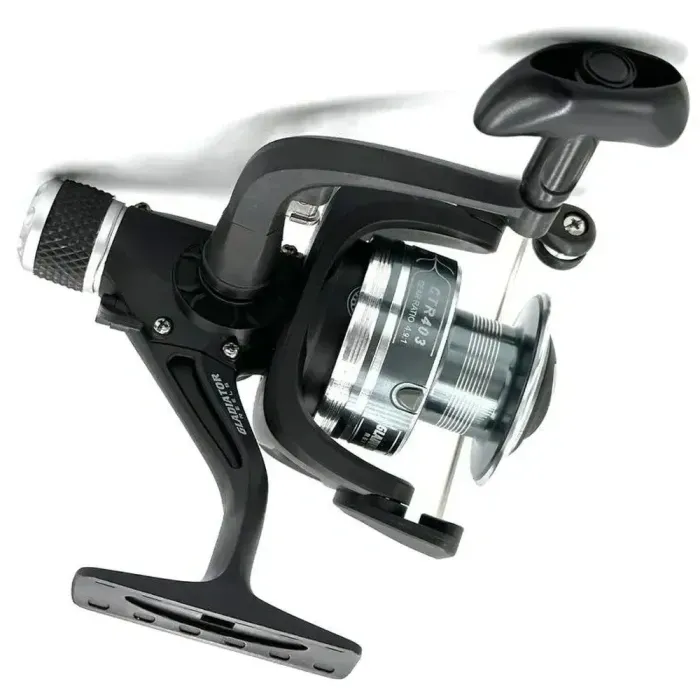 Катушка GLADIATOR CTR 4000 (6+1) для рыбалки: задний фрикцион, графит, 7 подшипников