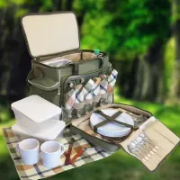 Набор для пикника Ranger Rhamper Lux на 6 персон. Посуда для природы и пикника, комплект