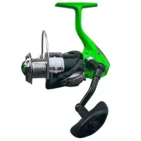 Катушка безынерционная GLADIATOR VIVA 3000 (4 подш.) для рыбалки, металлическая шпуля, зеленая