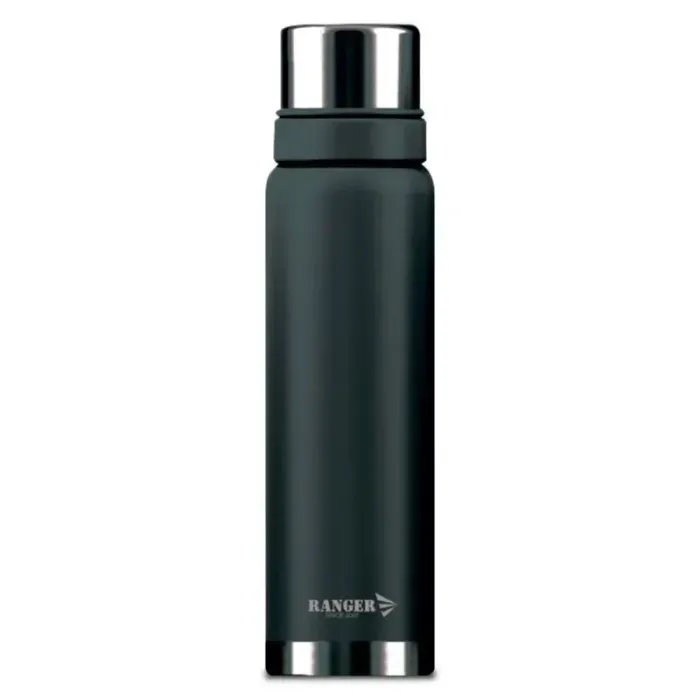 Термос Ranger Expert 1.2L Black RA 9944: Похідний, для напоїв, 2 чашки, нержавіюча сталь