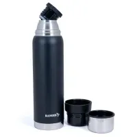 Термос Ranger Expert 1.2L Black RA 9944: Походный, для напитков, 2 чашки, нержавеющая сталь