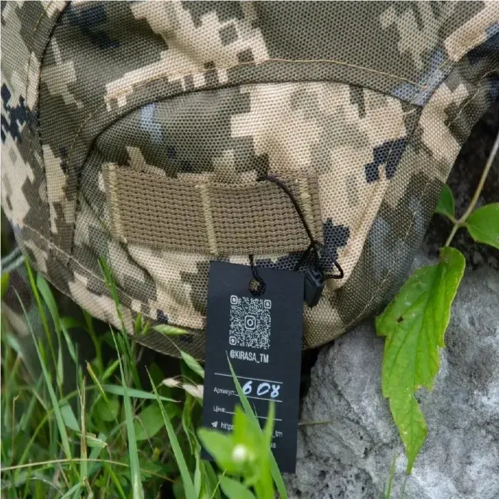 Кавер на каску Kirasa піксель Cordura 1000d L-XL (Захисний чохол, маскування, кріплення шевронів)