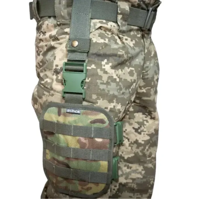 Тактична платформа на стегно Kirasa мультикам (Cordura 1000D) з MOLLE, для лівої/правої ноги