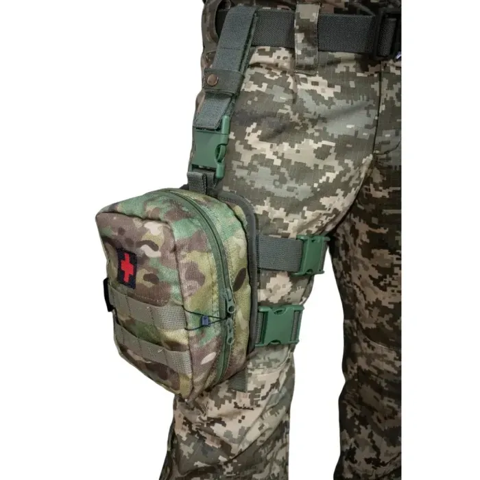 Тактична платформа на стегно Kirasa мультикам (Cordura 1000D) з MOLLE, для лівої/правої ноги