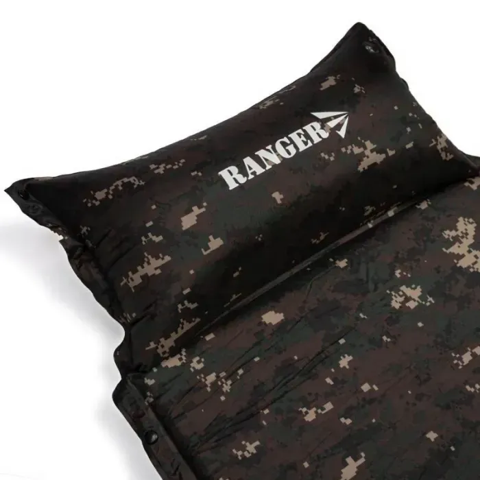 Самонадувающийся кемпинговый коврик Ranger Batur Camo, Водонепроницаемый (Арт. RA 6640) (нагрузка 100кг)