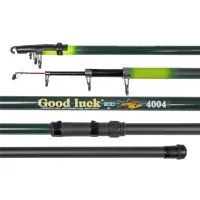Удочка GOODLUCK Green 6м BOLO с кольцами для поплавочной ловли: телескоп, стекловолокно