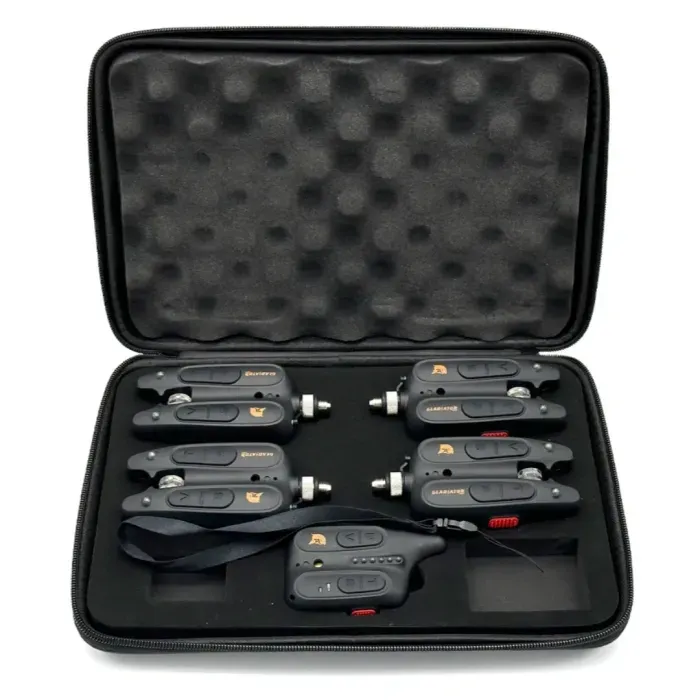 Набор сигнализаторов поклевки GLADIATOR BL1518 4+1 Black с пейджером и Bluetooth, до 150м