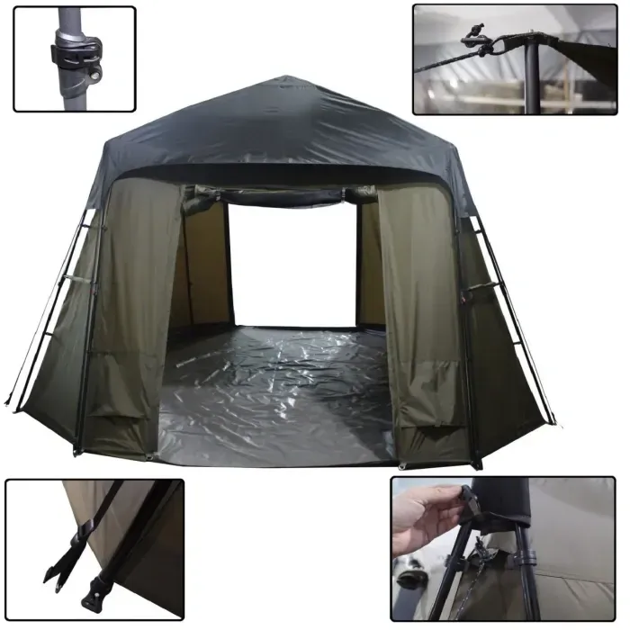 Карповый шатер RANGER Gazebo Lux 3-mann 3+ мест: 8000мм, 2 входа, альтанка, для рыбалки
