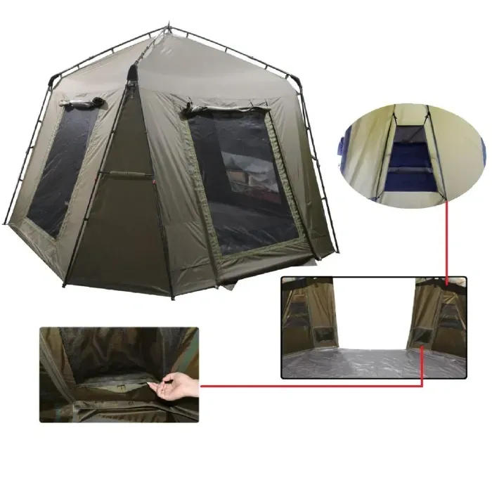 Карповый шатер RANGER Gazebo Lux 3-mann 3+ мест: 8000мм, 2 входа, альтанка, для рыбалки