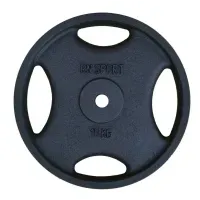 Диск для штанги RN-Sport 10 кг, Ø25мм, Quatro-GRIP, металлический, с хватами, ударопрочный