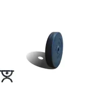 Диск для штанги RN-Sport 15 кг, композитный, 31 мм, кевларобетон, противоударный пластик