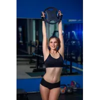 Диск RN-Sport 5 кг для гантели/штанги, Ø25 мм, Quatro-Grip, металл, 5 лет гарантии
