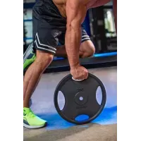 Диск для штанги RN-Sport 20 кг, Ø25мм, Quatro-Grip, металлический, ударопрочный, гарантия 5 лет