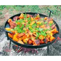 Сковорода из диска бороны 40см + крышка + чехол Черный + Лопатка в Подарок